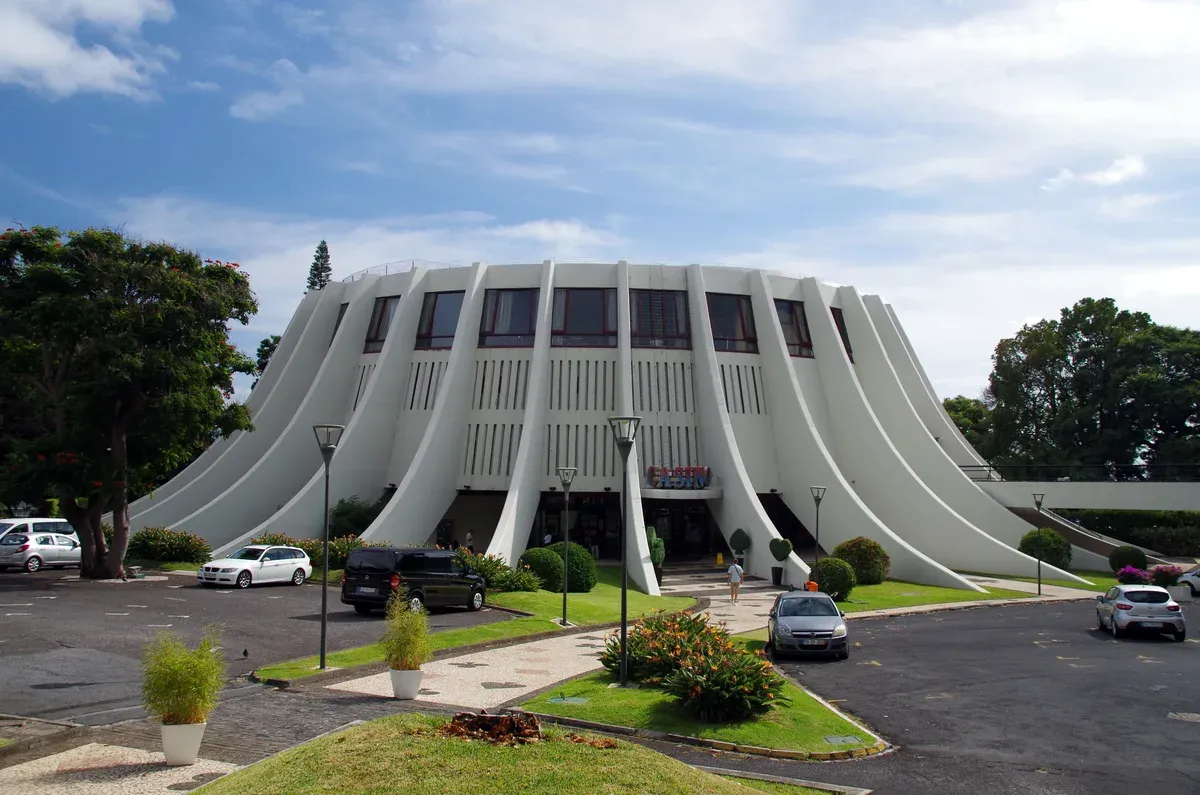 The Casino da Madeira building designed by Oscar Niemeyer in Funchal, Portugal