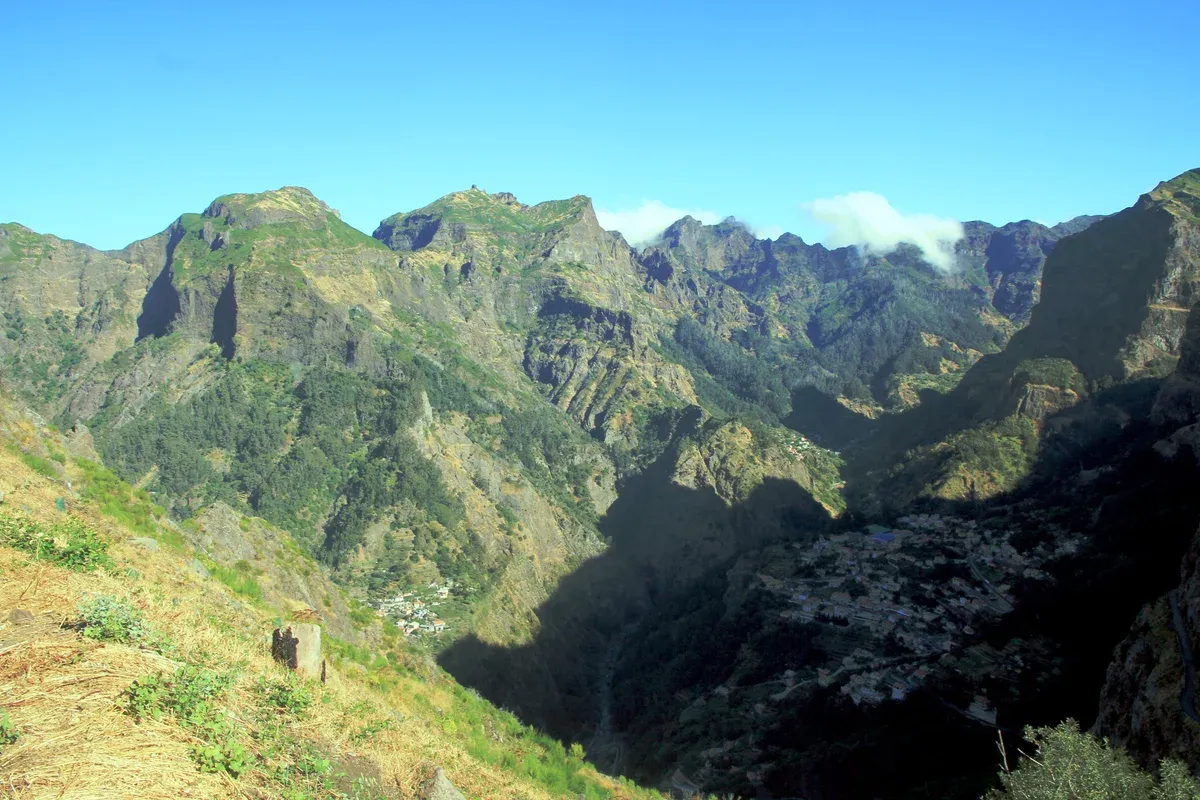 The village of Curral das Freiras sitting deep in a mountain valley near Funchal, Madeira